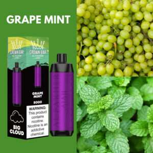 Al Fakher Crown Bar 8000 puffs Grape Mint 5mg